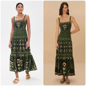 Farm Rio Flowers Arch Black Sleeveless Maxi Dress